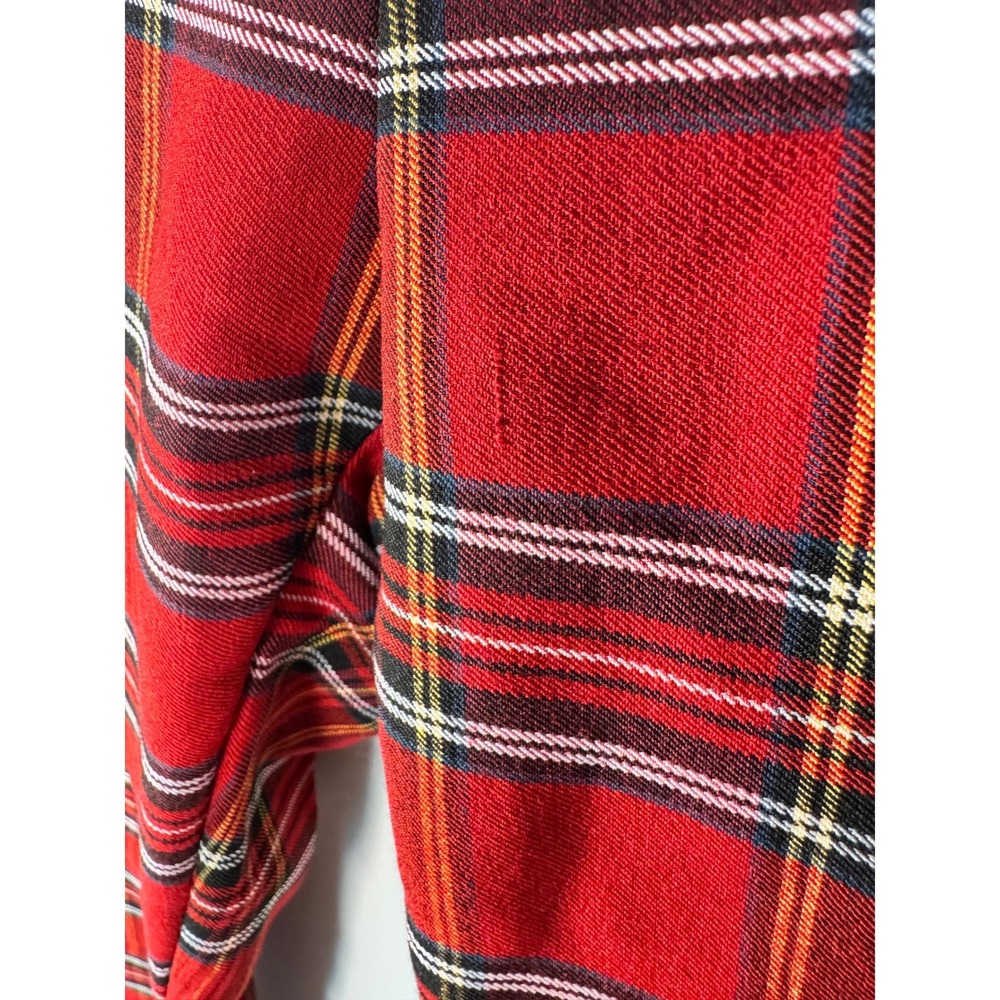 Tommy Hilfiger Women Red Plaid Skinny Pants Size 4 Leggings Style - Picture 5 of 6